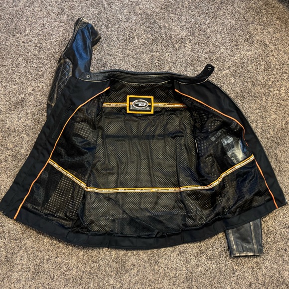 Bilt Alder Custom Dark Brown Quilted Biker Leather Motorcycle Jacket US 48 EU 58 - Picture 5 of 7